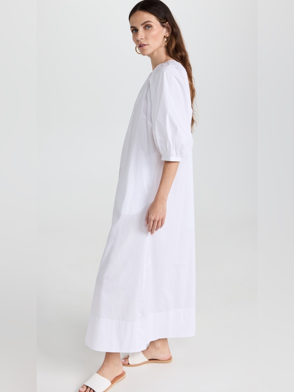 Staud white Vincent Dress with pockets size small - Picture 3 of 6